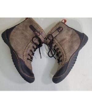 J-41 Jeep Adventure Womens 6 M “Stream” Ankle Brown Snow Boots Faux Fur Casual